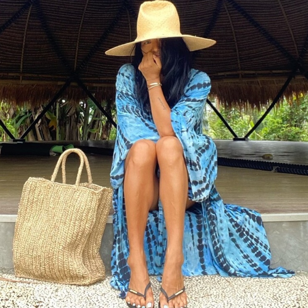 Passion Blue Kimono Cover Up - Picture 5 of 11